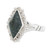 Guatemalan Handcrafted Dark Green Jade Ring 'Dark Diamond Dahlia'