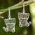 Sterling Silver Cat Earrings 'Filigree Kitten'