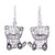 Sterling Silver Cat Earrings 'Filigree Kitten'