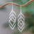 Handmade Thai Sterling Silver Dangle Earrings 'Leaf Cluster'