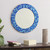 Handcrafted Glass Tile Round Wall Mirror 'Tropical Fusion'