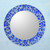 Handcrafted Glass Tile Round Wall Mirror 'Tropical Fusion'