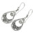 Hand Crafted Sterling Silver Dangle Earrings from Bali 'Whirlpool'