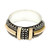 Hand Crafted 18k Gold Accent Sterling Silver Ring 'Noble Treasure'