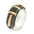 Hand Crafted 18k Gold Accent Sterling Silver Ring 'Noble Treasure'