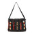 Leather Accent Tribal Cotton Shoulder Bag 'Naga Midnight'