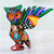 Colorful Handcrafted Wood Statuette 'My Owl Protector'