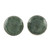 Round Jade Stud Earrings in Sterling Silver 'Harmonious Peace'