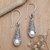 Sterling Silver and Cultured Pearl Dangle Earrings 'White Arabesque Dewdrop' Sterling Silver and Cultured Pearl Dangle Earrings 'White Arabesque Dewdrop'