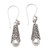 Sterling Silver and Cultured Pearl Dangle Earrings 'White Arabesque Dewdrop'