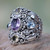 Balinese Amethyst and Blue Topaz Silver Cocktail Ring 'Butterfly Queen'