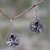 Fair Trade Garnet and Silver Earrings 'Wild Dragonfly'