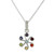 Multi Gemstone Sterling Silver Necklace Chakra Jewelry 'Harmony Within'