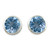 Blue Topaz Stud Earrings Sterling Silver Jewelry 'Spark of Life'