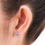 Blue Topaz Stud Earrings Sterling Silver Jewelry 'Spark of Life'