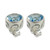 Blue Topaz Stud Earrings Sterling Silver Jewelry 'Spark of Life'