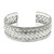 Hand Woven Sterling Silver Cuff Bracelet 'Pandan Weaving'