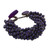 Purple Torsade Bracelet Wood Beaded Jewelry 'Nan Belle'