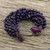 Purple Torsade Bracelet Wood Beaded Jewelry 'Nan Belle'