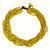 Wood Beaded Jewelry Yellow Torsade Necklace 'Phrae Belle'