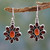 Carnelian Floral Earrings with Garnet Petals 'Passionate'