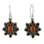 Carnelian Floral Earrings with Garnet Petals 'Passionate'