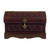 Dark Brown Leather Jewelry Chest from Peru 'Dark Inca Sea'