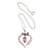 Four Carat Pear Cut Amethyst and Silver Necklace 'Valentine Rose'