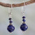 Fair Trade Lapis Lazuli Handcrafted Earrings 'Chakra Universe'