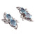 4 Carat Blue Topaz Earrings 'Elegant Azure'