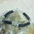 Artisan Crafted Black Jade and Sterling Silver Bracelet 'Natural Connection'