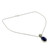 Artisan Made Silver and Lapis Necklace 'Floral Facets'