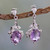 Artisan Made Amethyst Earrings 'Wisteria Bloom'