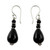 Artisan Crafted Onyx and Sterling Silver Earrings 'Orissa Odyssey'