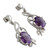 Handcrafted 8 Carat Amethyst Earrings 'Jungle Orchid'