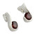 Garnet and Sterling Silver Indian Earrings 'Cherry Droplet'
