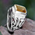 4 Carat Citrine Ring from Bali 'Savannah Evening'