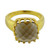 Faceted 4 Ct Smoky Quartz and Vermeil Ring from India 'Spell of Endurance'