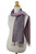 Hand-woven 2-in-1 Cotton Reversible Scarf 'Grey Pink Duet'