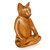 Lotus Position Yoga Cat Carving 'Ginger Cat Does Yoga'