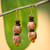 African Handmade Eco Friendly Wood Bead Earrings 'Peace'