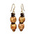 African Handmade Eco Friendly Wood Bead Earrings 'Peace'