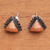 18k Gold Accent Sterling Silver Stud Earrings from Bali 'Triangular Radiance'