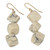 Artisan Crafted Earrings with White Agate Cubes 'Aseda'