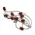 Floral Garnet and Sterling Silver Brooch Pin 'My Bouquet'