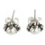 Sterling Silver and Pearl Flower Stud Earrings 'Moonlit Blossoms'