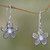 Pearl and Sterling Silver Flower Dangle Earrings 'White Forget-Me-Not'