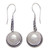 Cultured Mabe Pearl Dangle Earrings from Bali 'White Camellia'