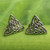 Celtic Triangle Knot Button Earrings in Sterling Silver 'Celtic Triangle'