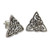 Celtic Triangle Knot Button Earrings in Sterling Silver 'Celtic Triangle'